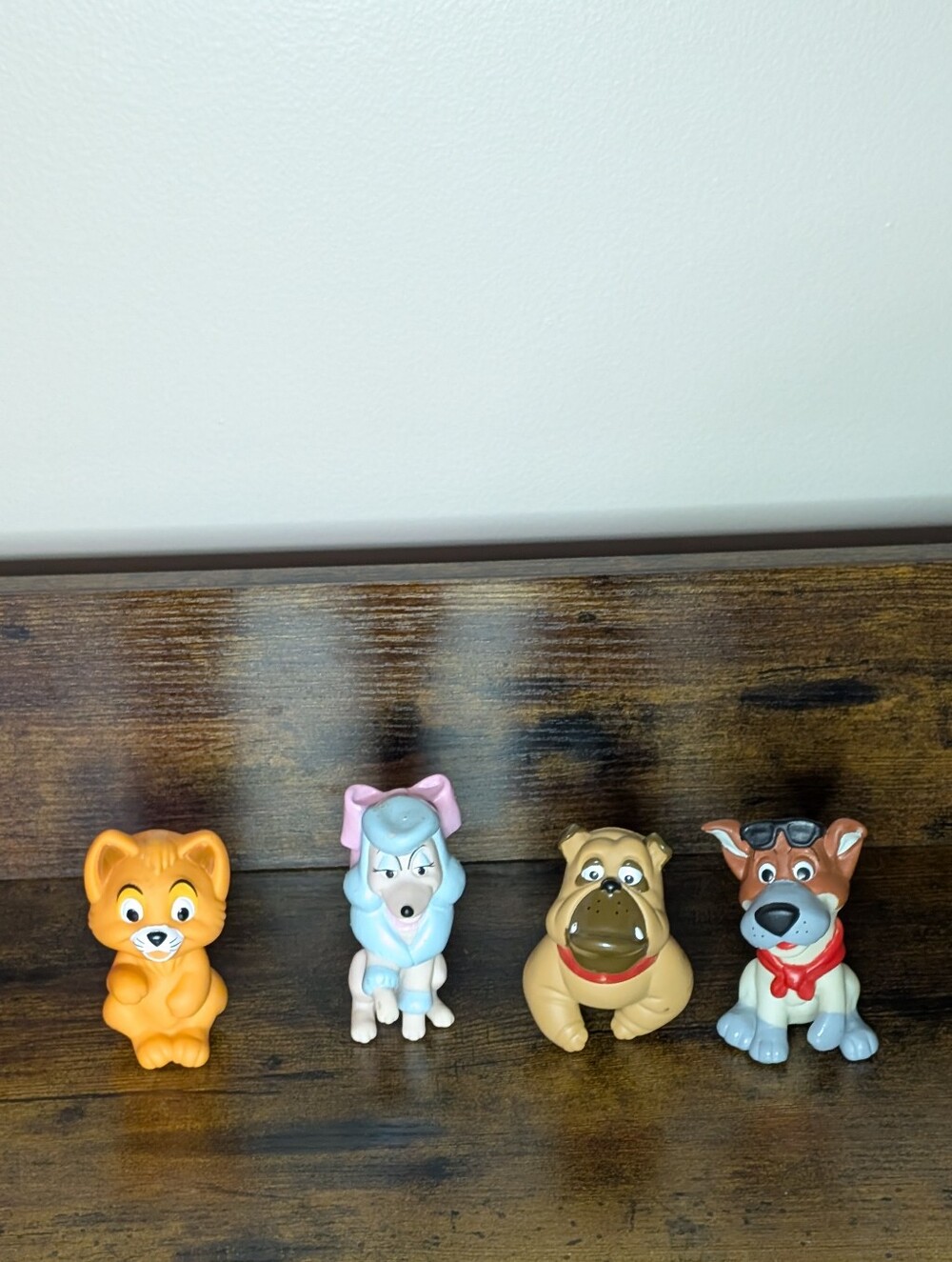 1988 McDonald's Disney Oliver & Company Oliver Finger Puppets Full Toy Set